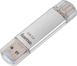HAMA C-laeta 128GB USB 3.0 Stick Gri
