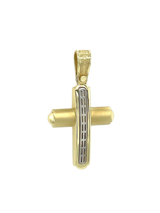 Xryseio Herren Gold Kreuz 14K