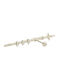Zogometal Metallisch Vorhangstange Rustique Collection Einfach 240cm Cream Patina Gold