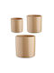 Ibergarden Set 3 Töpfe Kunststoff Beige