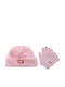 Kinder Mütze Set Fleece Rosa