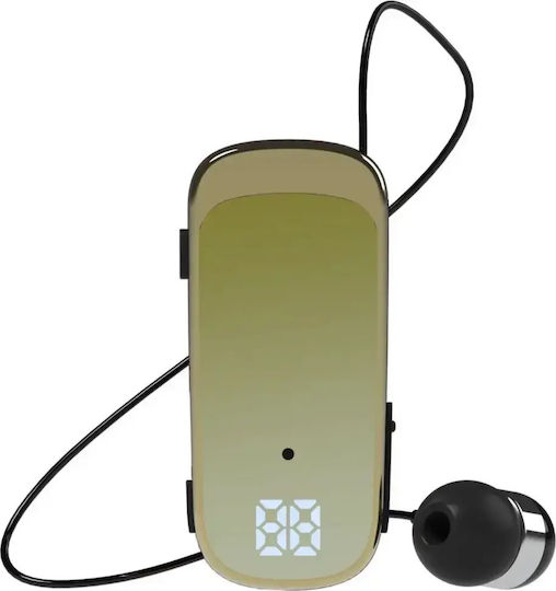 Fineblue K65 In-ear Bluetooth Handsfree Ακουστικό Χρυσό