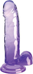 Pipedream Balls Ρεαλιστικό Dildo με Όρχεις και Βεντούζα Μωβ 18cm