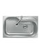 Kolossos Drop-In Spüle Inox Satiniert B79xT50cm Silber