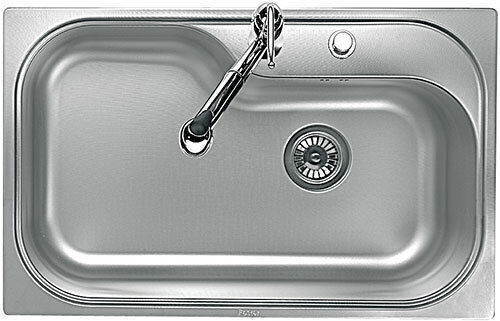 Kolossos Tornado Chiuvetă De Bucătărie Drop-In Inox Neted (Finisaj Satinat) L79xL50cm Argintie