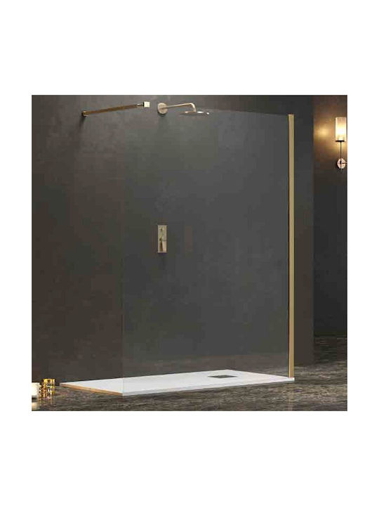 Karag Walkin 1 Διαχωριστικό Ντουζιέρας 60x200cm Clear Glass Oro