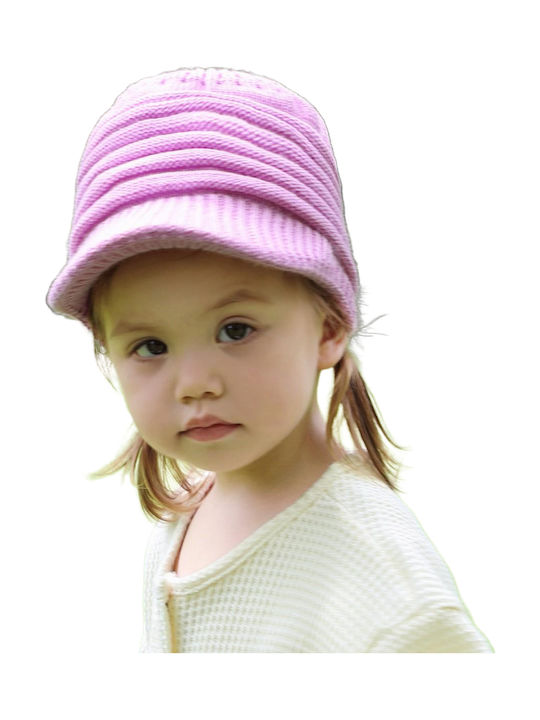 Kids Beanie Knitted Purple