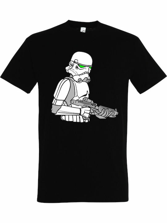 Stormtrooper T-shirt Star Wars Black Cotton Stormtrooper Helmet