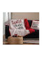 Nef-Nef Homeware Santa Please Ριχτάρι Πολυθρόνας Sherpa 130x180εκ. Ecru / Red