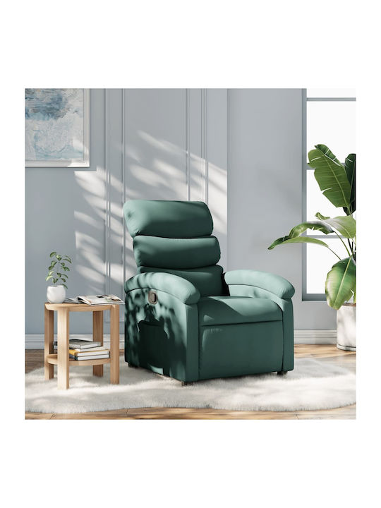 Relax Armchair with Footstool Dark Green 70x92x...