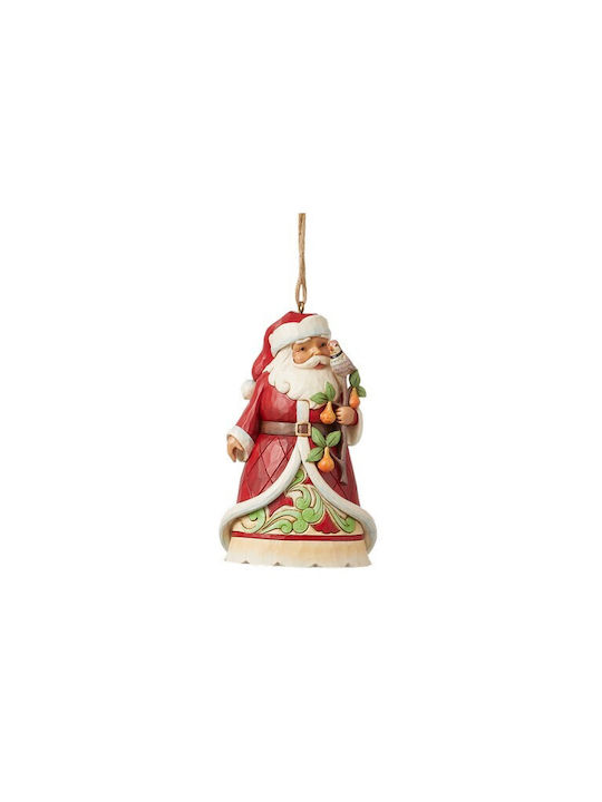 Enesco Ornament de Crăciun Moș Crăciun cu Pulbere de Aur cu Paiete