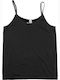 Women's T-Shirt with Spaghetti Strap Black