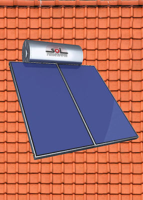 SOL-Violaris Ηλιακός Θερμοσίφωνας 160lt Glass Τριπλής Ενέργειας 3τ.μ. Κεραμοσκεπής Επιλεκτικός