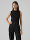 Vero Moda Women's Sleeveless Crop Sweater Black