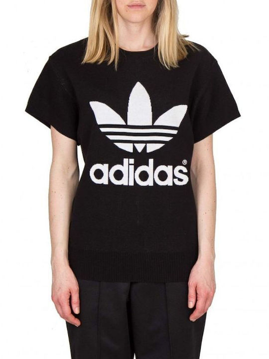 Adidas Damen Sportlich T-shirt Schwarz