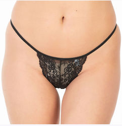 MEI Frauen Sexy Zeichenfolge Schwarz