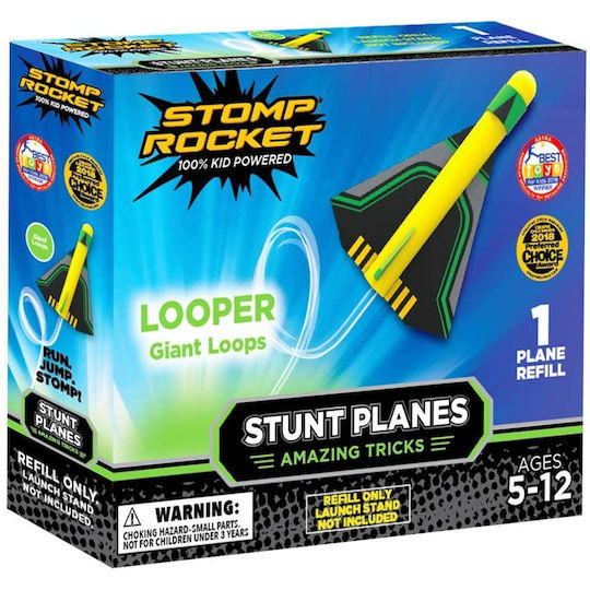 Stomp Rocket Παιχνίδι Ρίψης Στόχου Εξωτερικού Χώρου Looper Plane