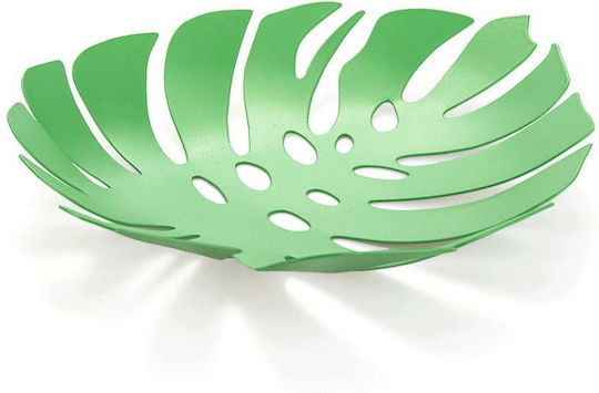 Balvi Monstera Φρουτιέρα Μεταλλική Πράσινη 30x27x4εκ.