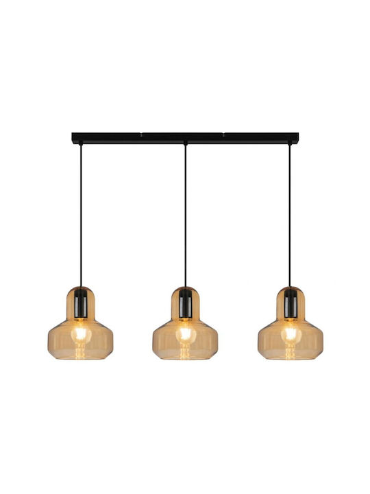 Viokef Pendant Light Three-Light Rail for Socket E27 Honey