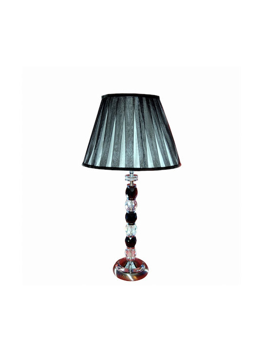 DITS Lighting Κρυστάλλινο Πορτατίφ με Μαύρο Καπέλο