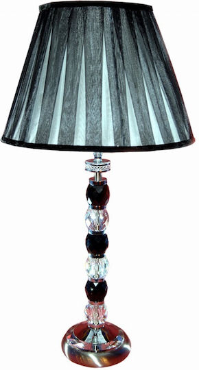DITS Lighting Κρυστάλλινο Πορτατίφ με Μαύρο Καπέλο