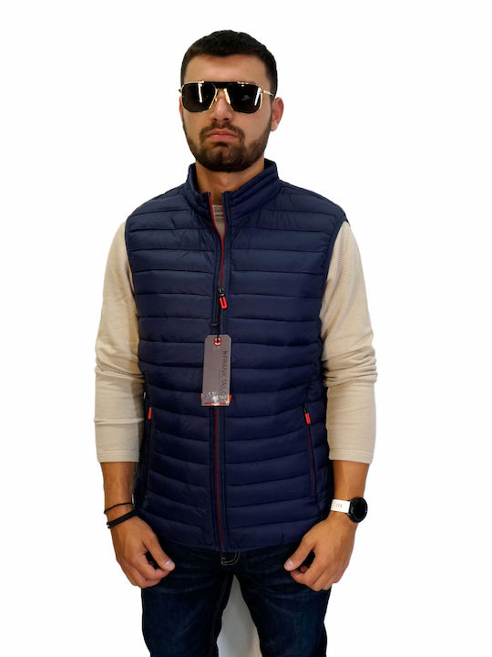 Frank Tailor Men's Sleeveless Jacket Navy Blue