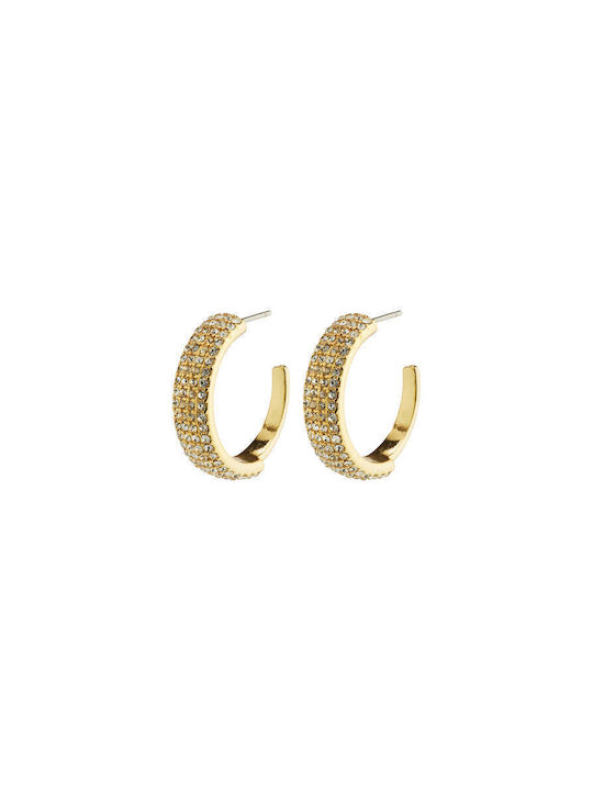 Pilgrim Earrings Hoops Gold Plated