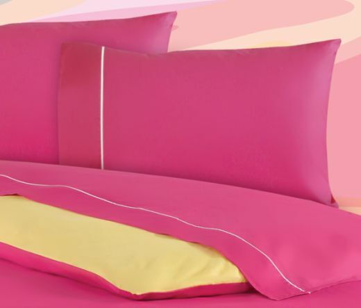 Nima Duvet Cover Queen 220x240 Colors Interiors 351-a Yellow / Fuchsia