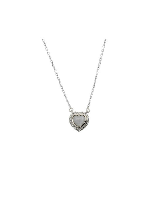 SilverStyle Halskette mit Design Herz aus Silber