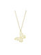 Vogue Necklace with design Butterfly from Gold Plated Silver