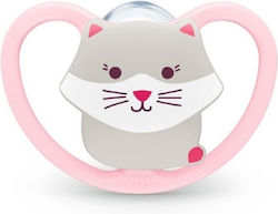 Nuk Space Schnuller Silikon Katze - Rosa für 6-...