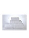 Down Town Home Bath Towel Set 3pcs New Rosa White Weight 600gr/m²