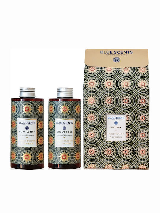 Blue Scents Box Set Îngrijire pentru Curățare corp Floare de portocal și scorțișoară