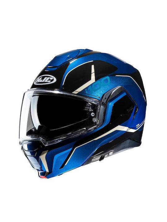 HJC i100 Lorix MC2 Motorcycle Helmet Flip-Up EC...