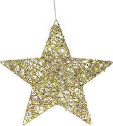 Iliadis Plastic Christmas Decorative Pendant Star Gold