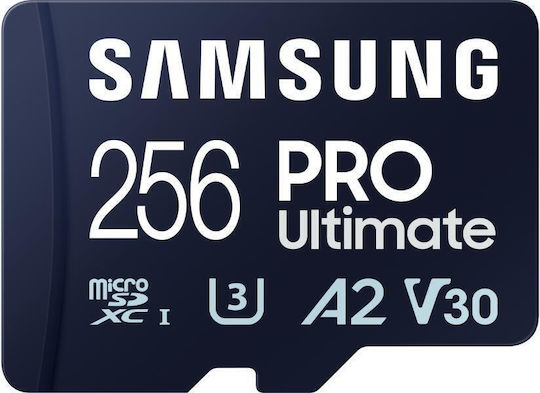 Samsung PRO Ultimate microSDXC 256GB U3 V30 A2 UHS-I 200MB/s с адаптер