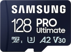 Samsung PRO Ultimate microSDXC 128GB Klasse 10 U3 V30 A2 UHS-I mit Adapter