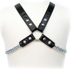 Leather Body Harness Schwarz