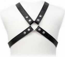 Leather Body Harness Μαύρο