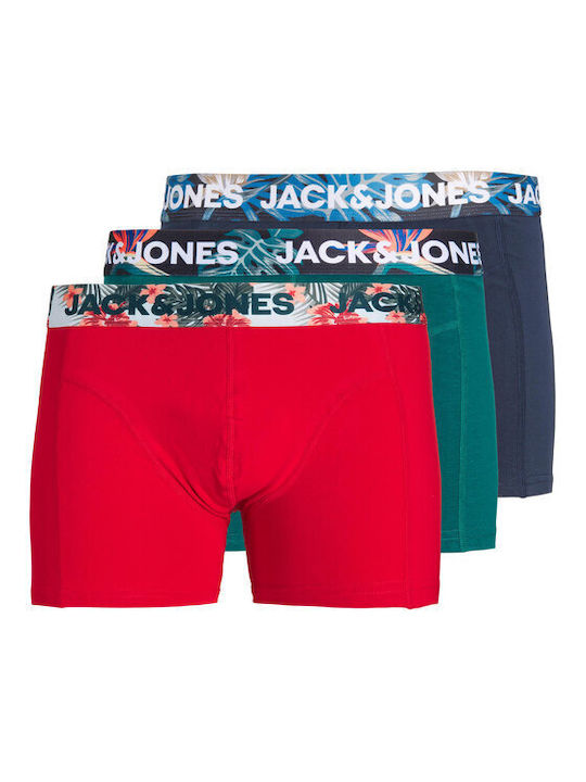 Jack & Jones Ανδρικά Μποξεράκια Κόκκινο 3Pack