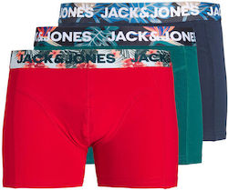 Jack & Jones Ανδρικά Μποξεράκια Κόκκινο 3Pack
