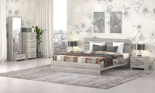 Set De Mobilier Pentru Dormitor N1 Gri Deschis 150x200cm 6 Bucăți