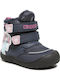 Kinder-Schneestiefel mit Klettverschluss Marineblau