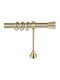 Metallic Curtain Pole Sang Single Φ25mm 160cm Nickel Matte