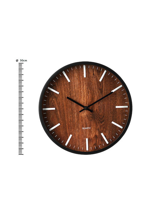 Wall Clock Wooden Brown