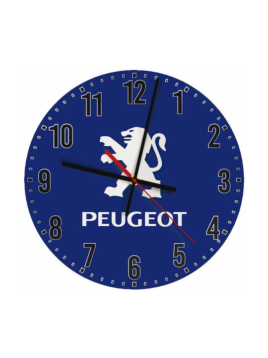 Peugeot Silent Wall Clock Wooden Ø30cm