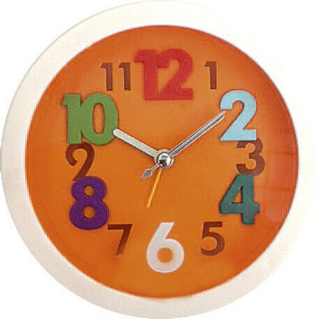 Stil Tischuhr mit Zeigern mit Wecker Orange 13011