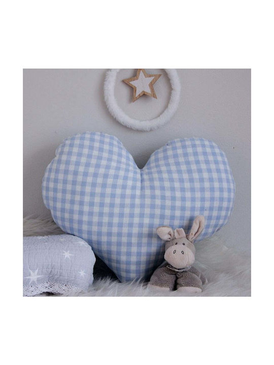 Vintage Lovers Handmade Pernă Decorativă pentru Pătuț Albastru deschis 43x43cm