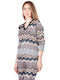 Women's Long Sleeve Sweater with V Neckline Multicolor