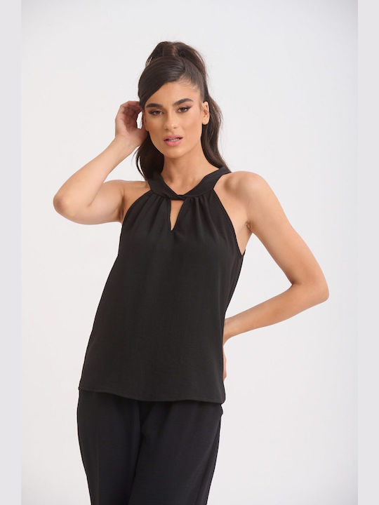 Boutique Women's Blouse Sleeveless Black